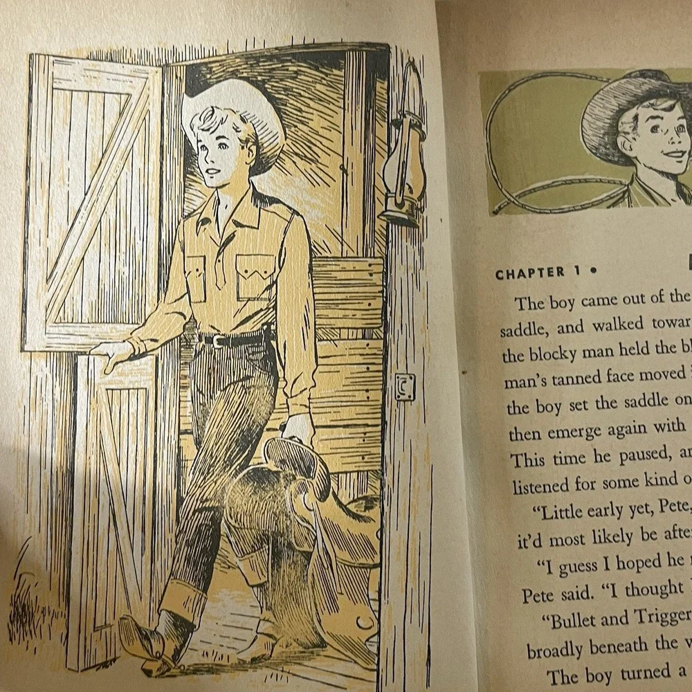 Vintage Roy Rogers The Enchanted Canyon Hardcover Book 1954 by Jim‎ Rivers - Picture 12 of 13